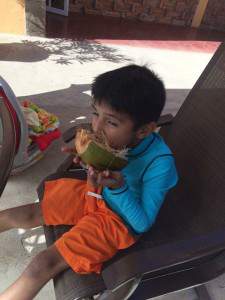 A boy and his coconut (Mazatlan, Mexico)