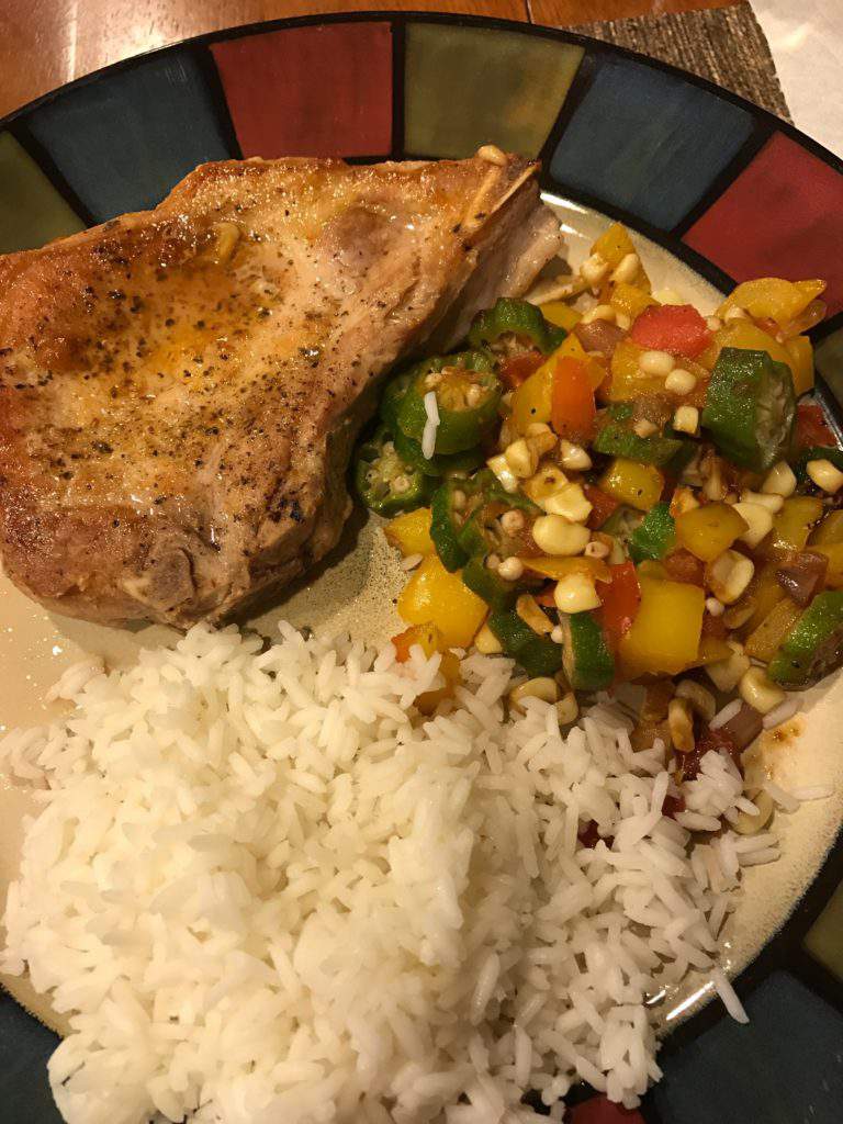 What’s for dinner? Southern pork chops and sage rice