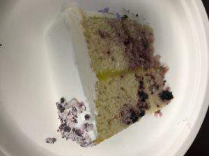 Spring on a plate - lemon blueberry cake