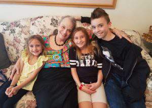 Great Grandma with her kiddos