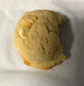 Lemon cookie with white chocolate chips