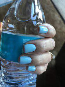 Gotta love the colors of spring-baby blue nails