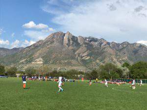 A beautiful backdrop for soccer
