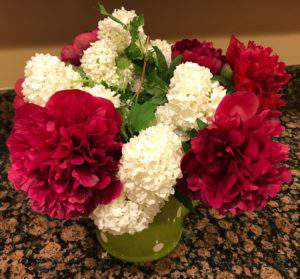 Peonies and snowballs