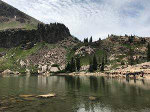 Beautiful Cecret Lake in Little Cottonwood Canyon Utah