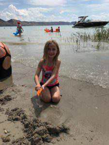 Building sand castles at Bear Lake