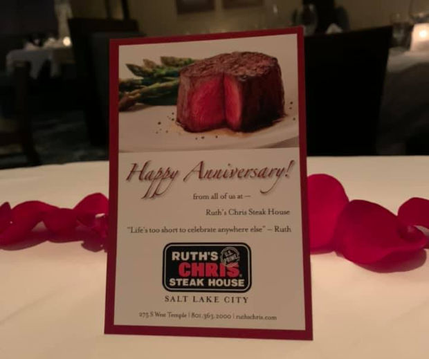 Happy Anniversary from Ruth's Chris Steak House.