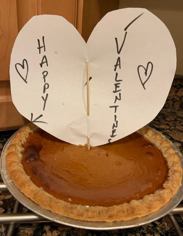 Happy Valentines pumpkin pie.
