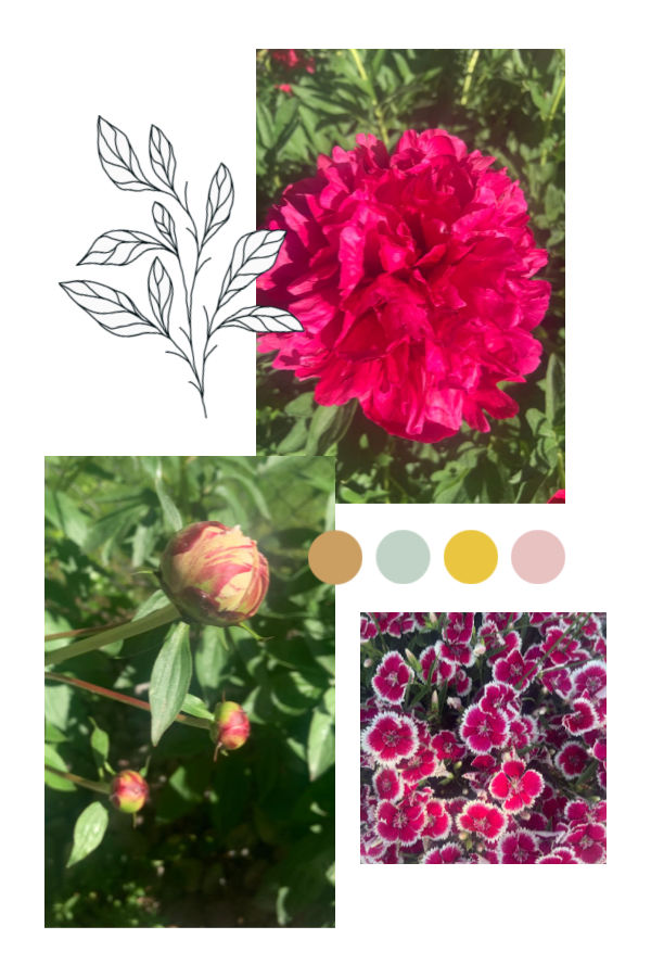 Spring flower collage.