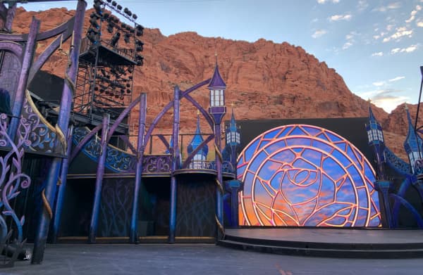 The set for Beauty and the Beast at Tuacahn Ampitheatre.