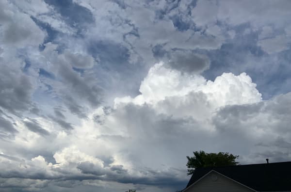 Cumulous clouds.