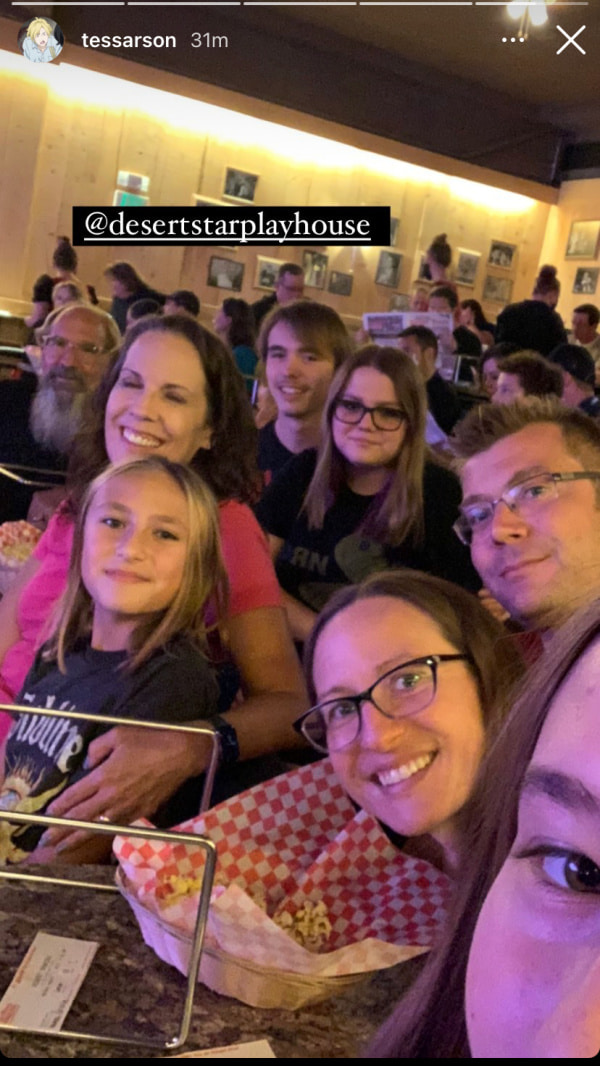 Selfie of family at the theater.