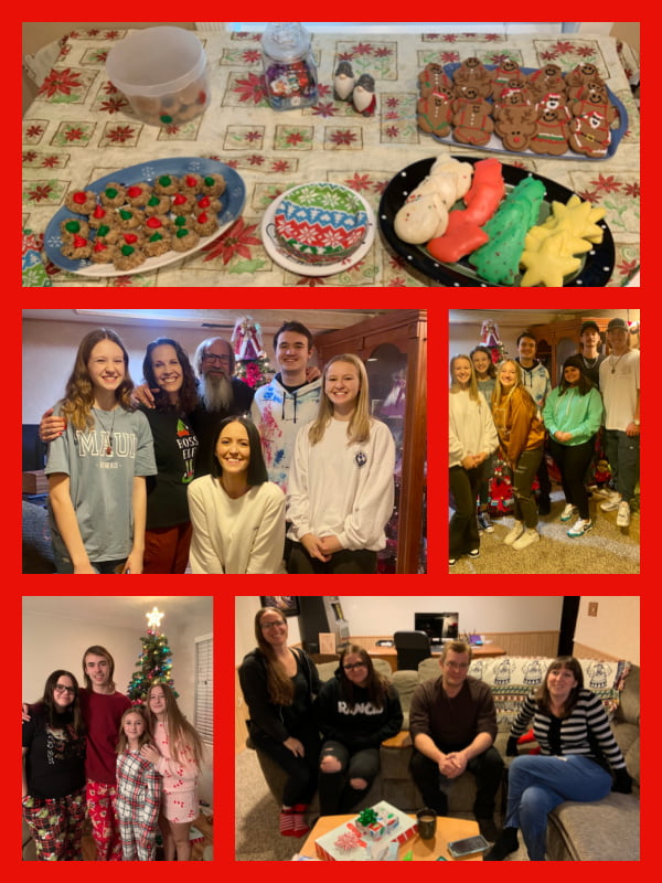 Christmas party collage.