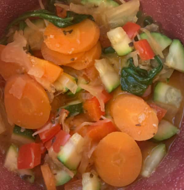 Homemade vegetable soup.