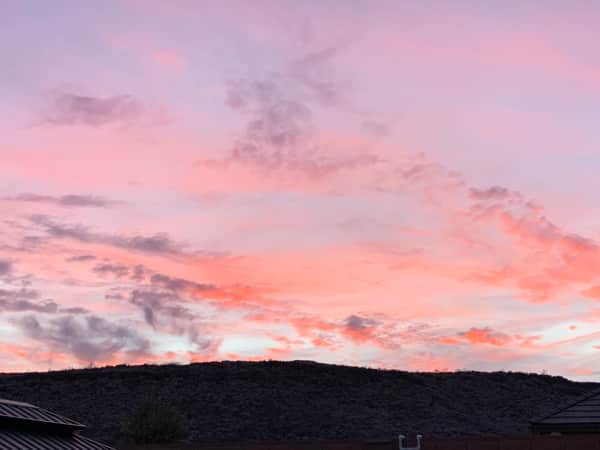 Pink sunset in Southern Utah.