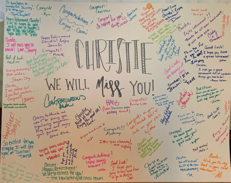 Christie, we will miss you!