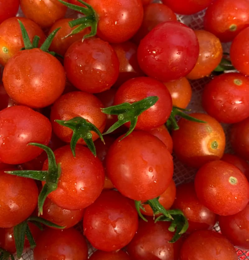 Garden-fresh cherry tomatoes.