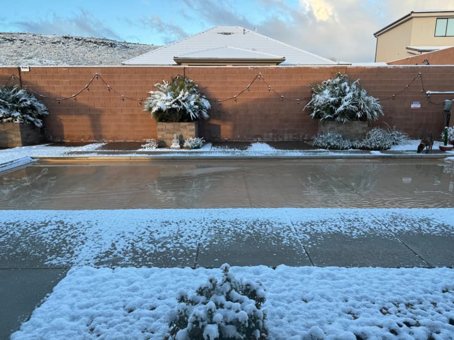 Snow in Southern Utah.