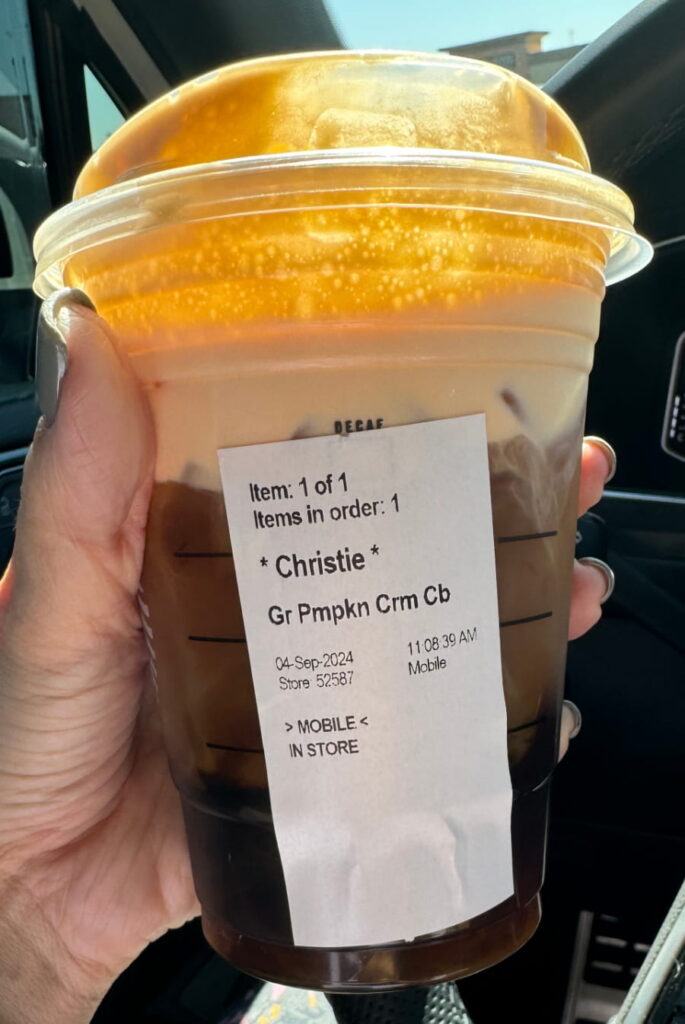 Starbucks Pumpkin Cream Cold Brew.