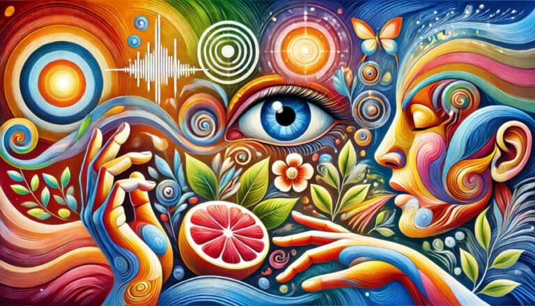 Colorful image representing the senses.