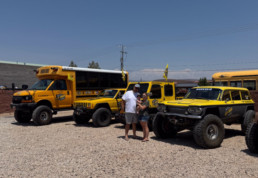 Family at Matt's Off-road Recovery yard.
