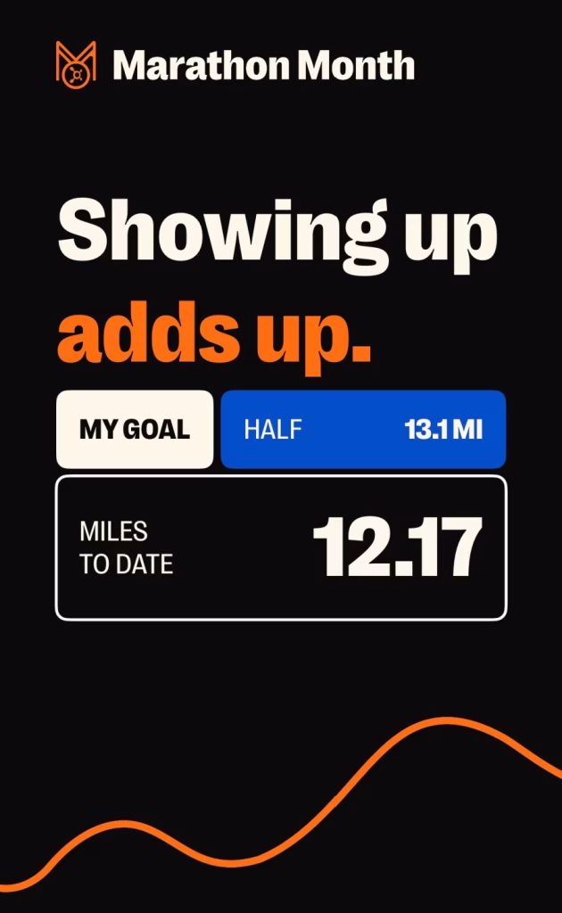 Marathon Month. Showing up adds up.