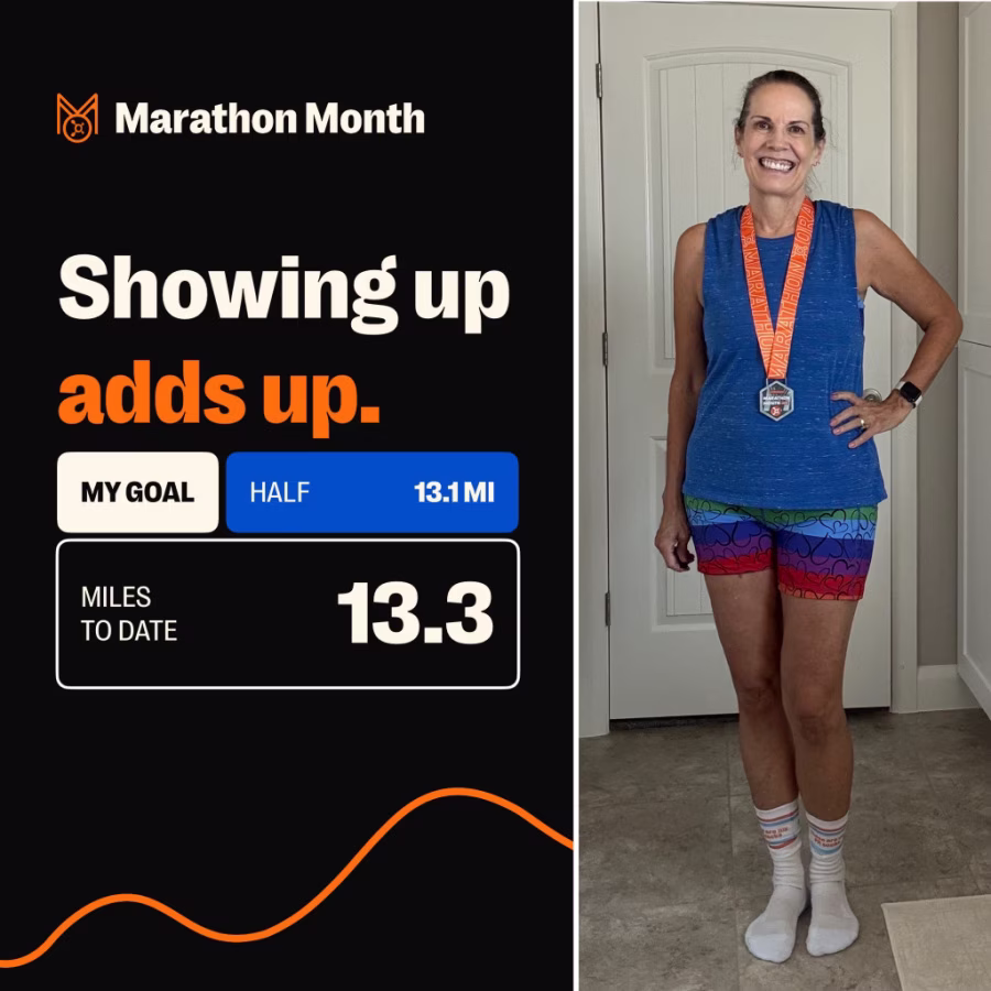 Marathon Month. Showing up adds up.