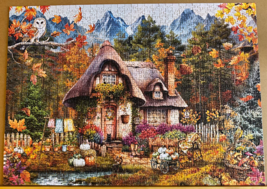 Autumn-themed jigsaw puzzle.