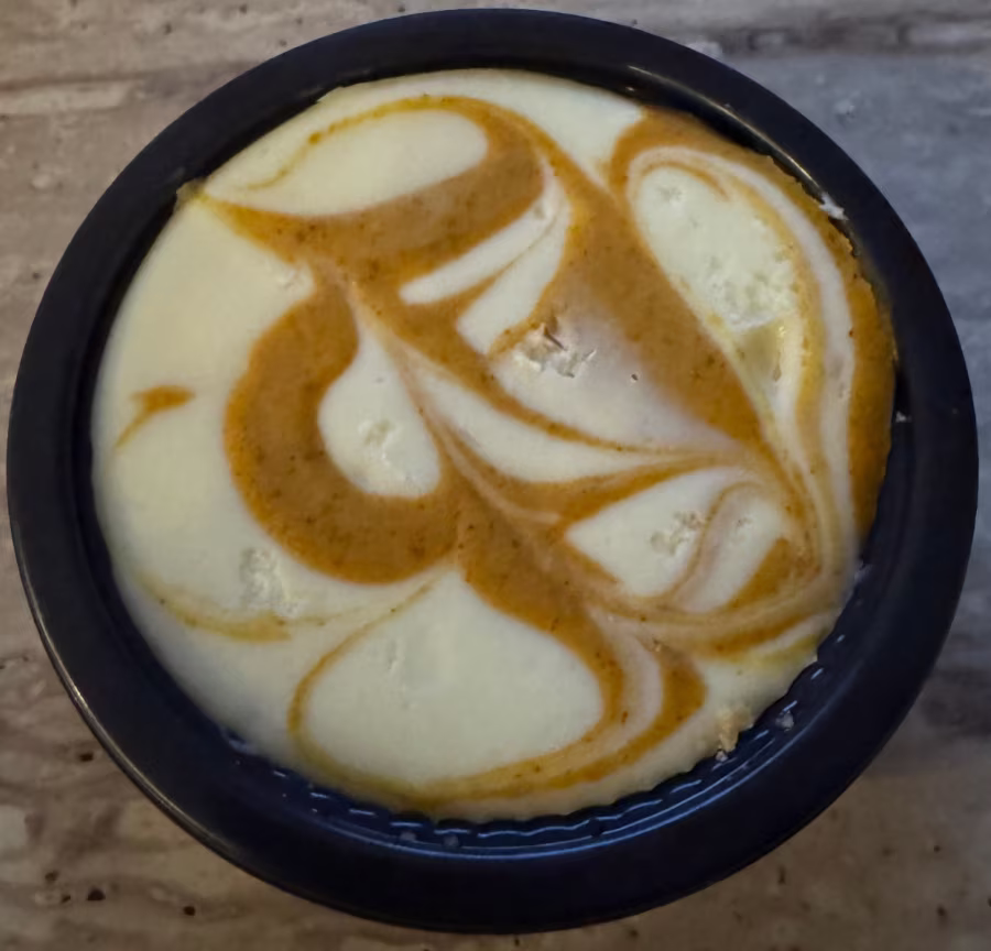 Pumpkin cheesecake.