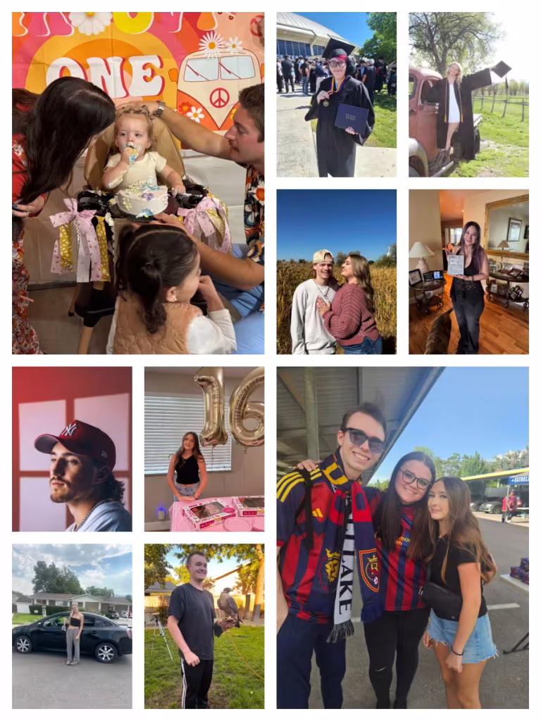 Collage of grandchildren.