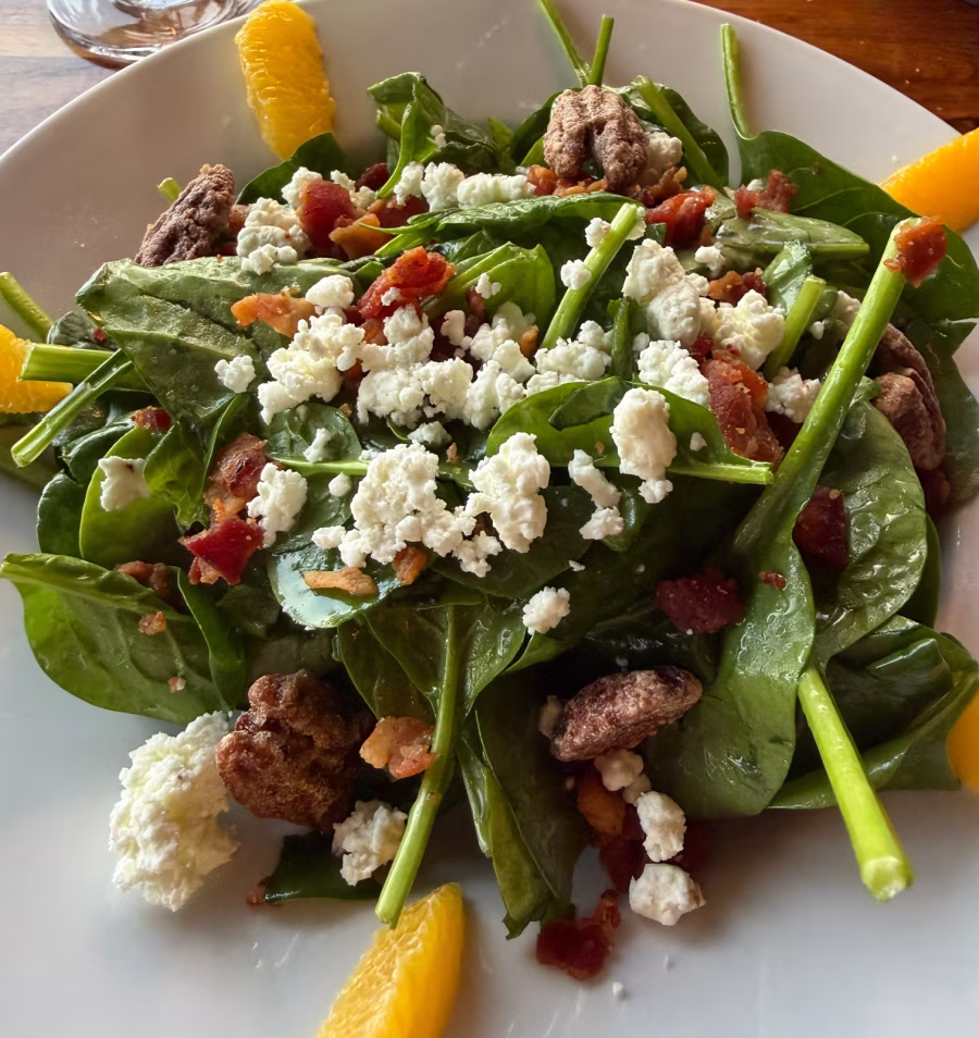 A spinach salad.