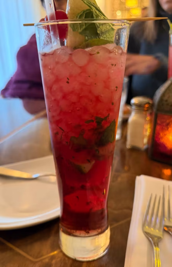 Pomegranate mojito.