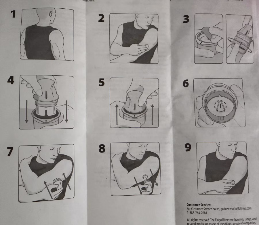 Lingo glucose biosensor instructions.