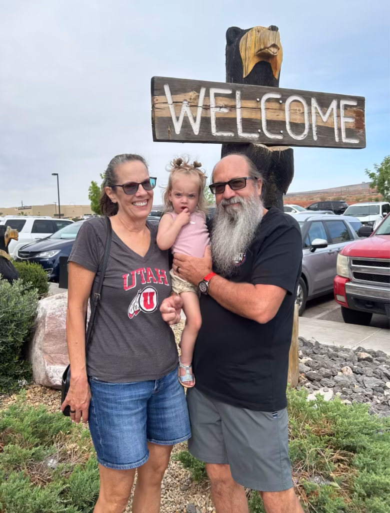 Grandparents with a toddler.