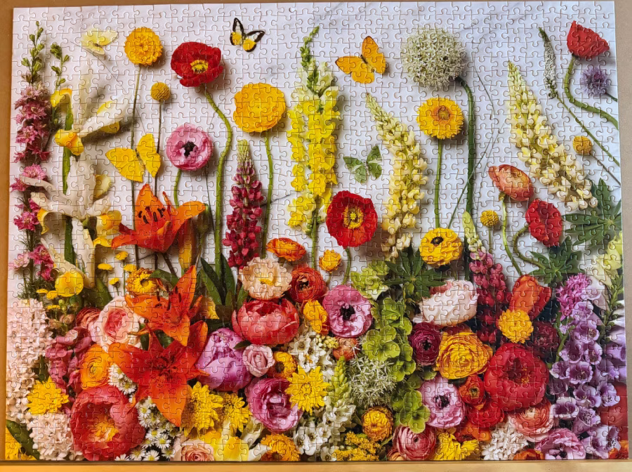 Flower jigsaw puzzle.