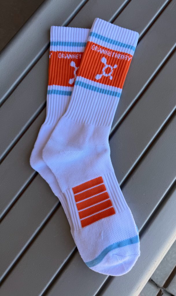 Orangetheory socks.