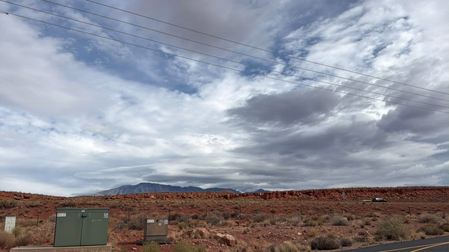 Rain clouds in Southern Utah.