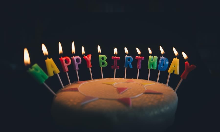 Happy birthday candles.