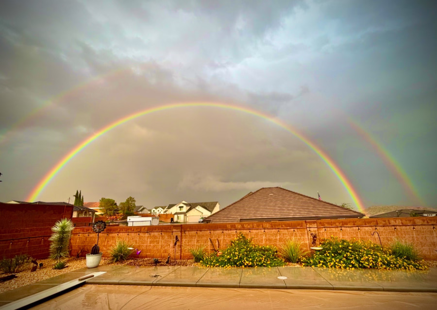 Double rainbow.